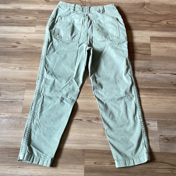 Boden Trousers Pale Green Straight Leg Chino Stretch Cotton Women’s 2P Cropped - Picture 7 of 11